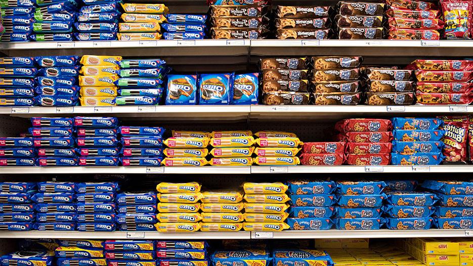 Oreos on a supermarket shelf